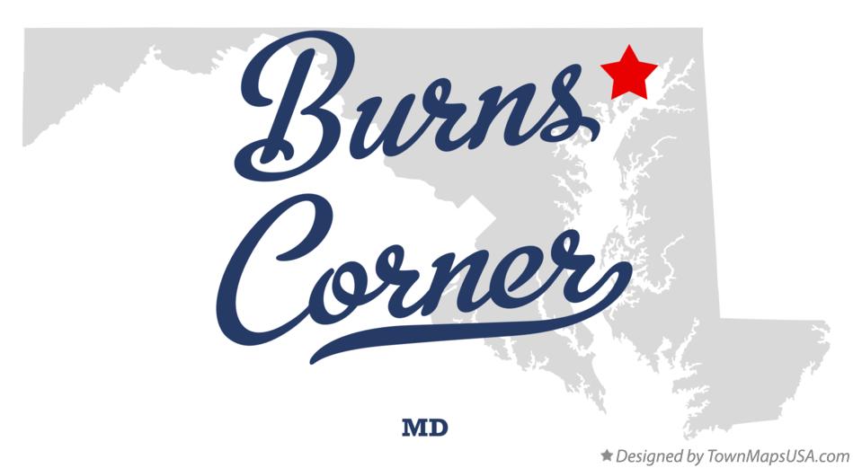Map of Burns Corner Maryland MD