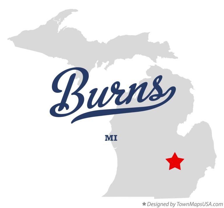 Map of Burns Michigan MI