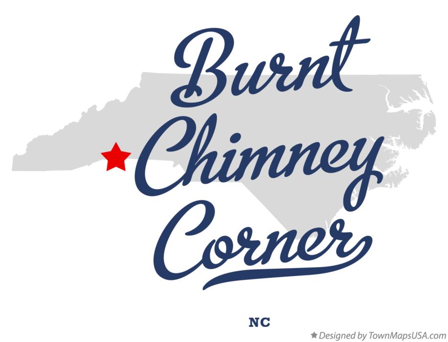 Map of Burnt Chimney Corner North Carolina NC