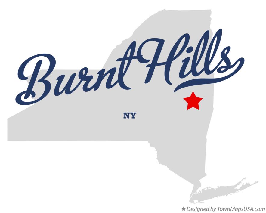 Map of Burnt Hills New York NY