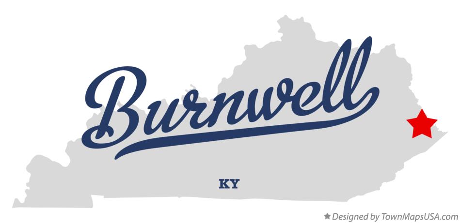 Map of Burnwell Kentucky KY