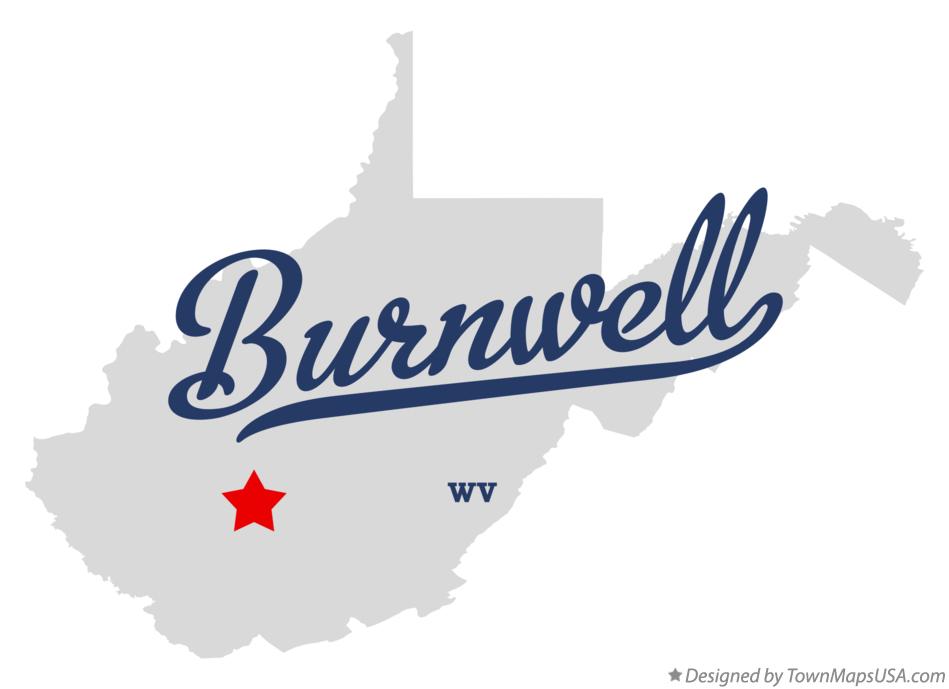 Map of Burnwell West Virginia WV