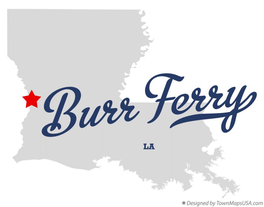 Map of Burr Ferry Louisiana LA