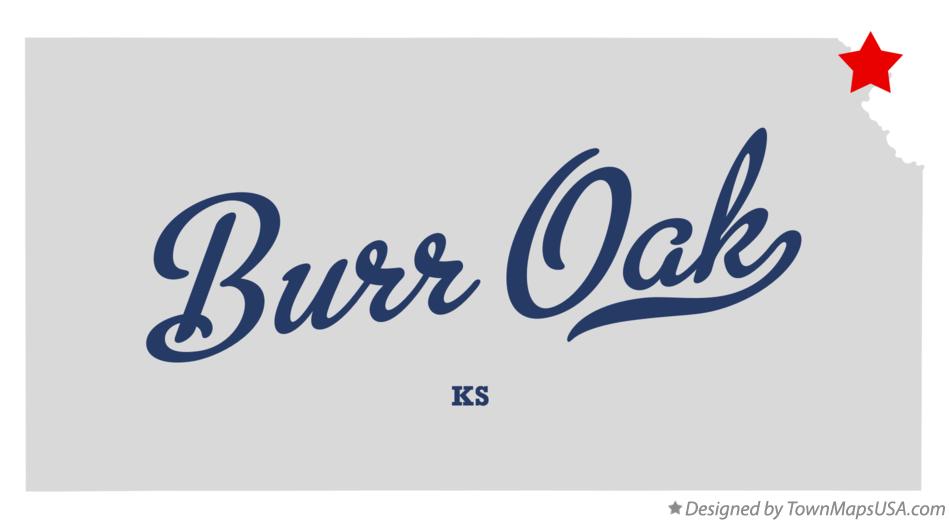 Map of Burr Oak Kansas KS