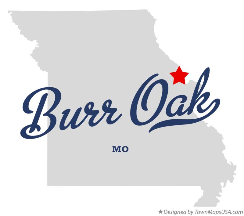 Map of Burr Oak Missouri MO