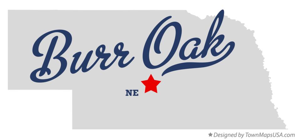 Map of Burr Oak Nebraska NE