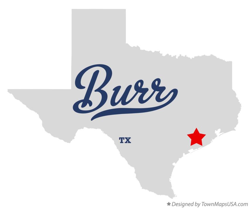 Map of Burr Texas TX