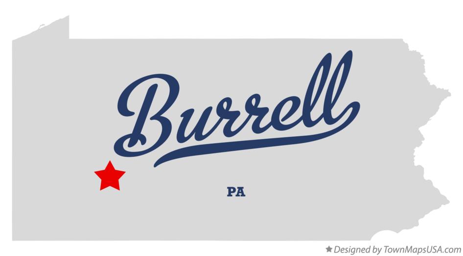 Map of Burrell Pennsylvania PA