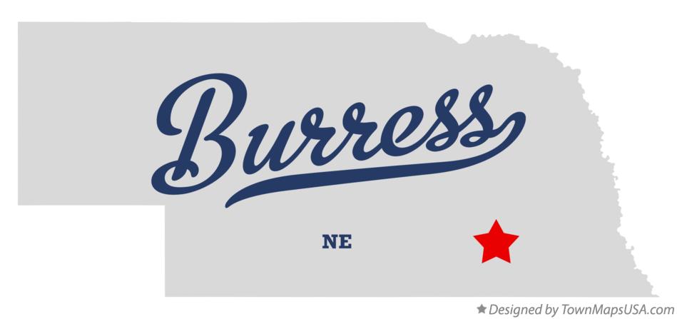 Map of Burress Nebraska NE