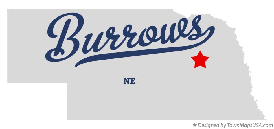 Map of Burrows Nebraska NE