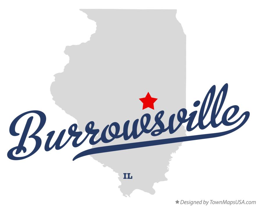 Map of Burrowsville Illinois IL