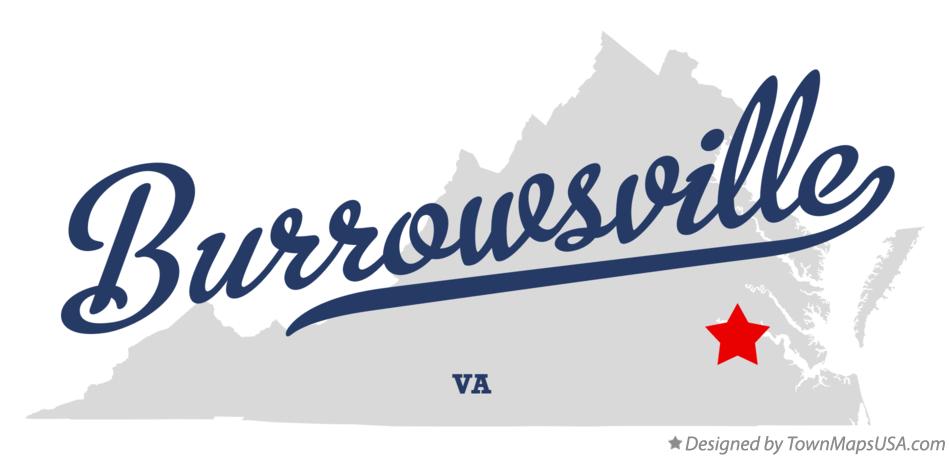 Map of Burrowsville Virginia VA