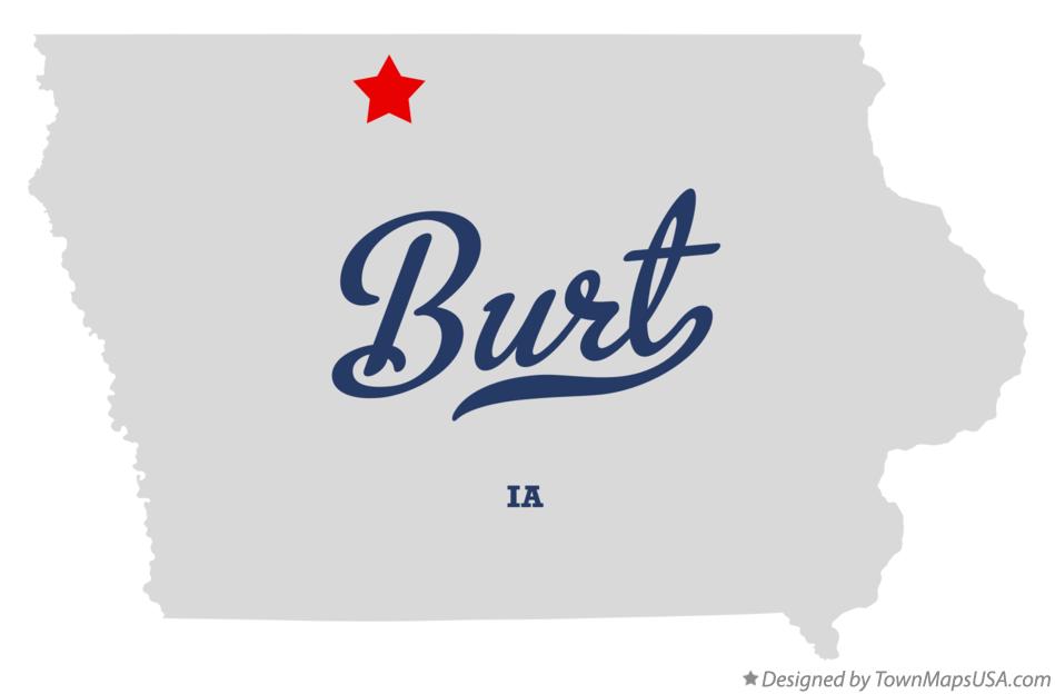 Map of Burt Iowa IA
