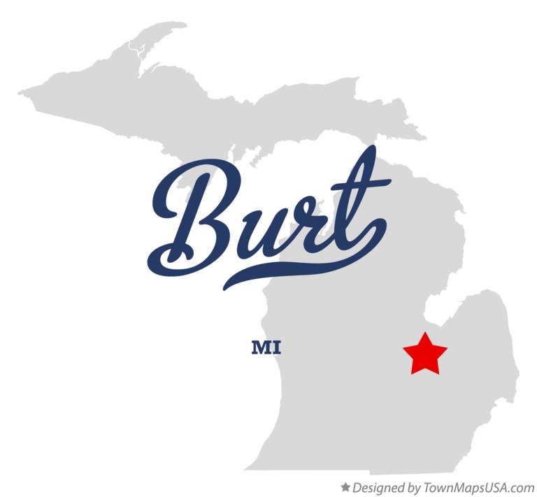 Map of Burt Michigan MI