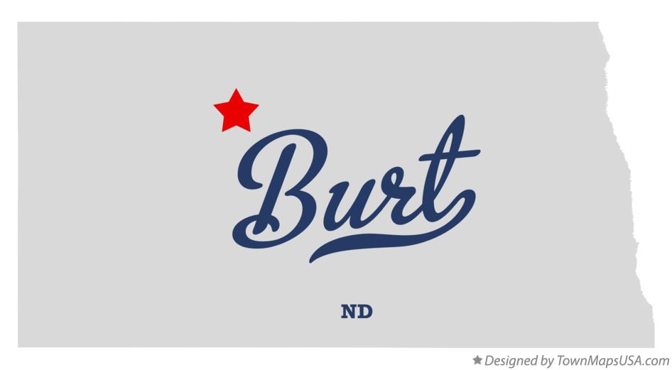 Map of Burt North Dakota ND