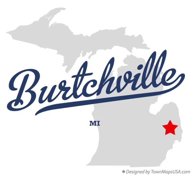 Map of Burtchville Michigan MI