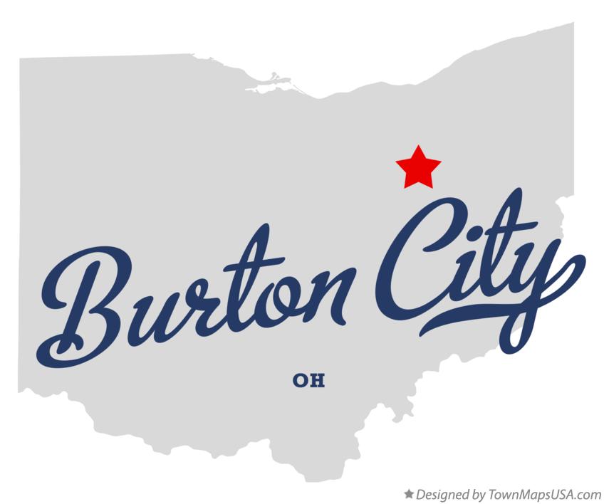 Map of Burton City Ohio OH