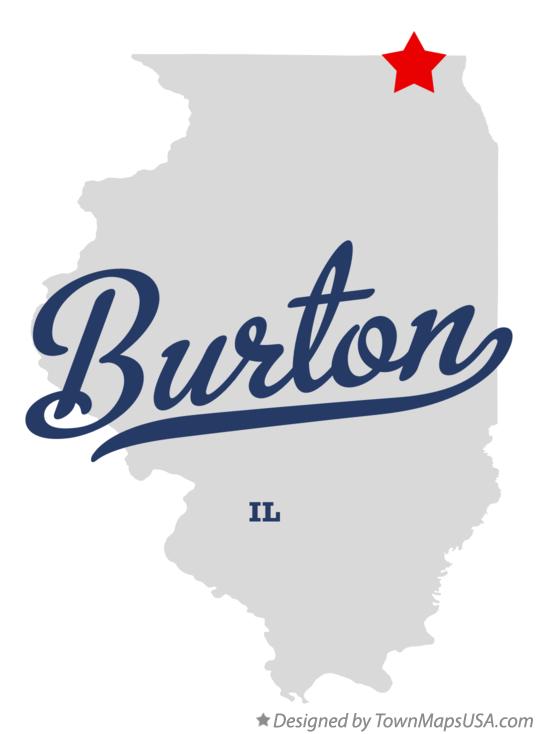 Map of Burton Illinois IL