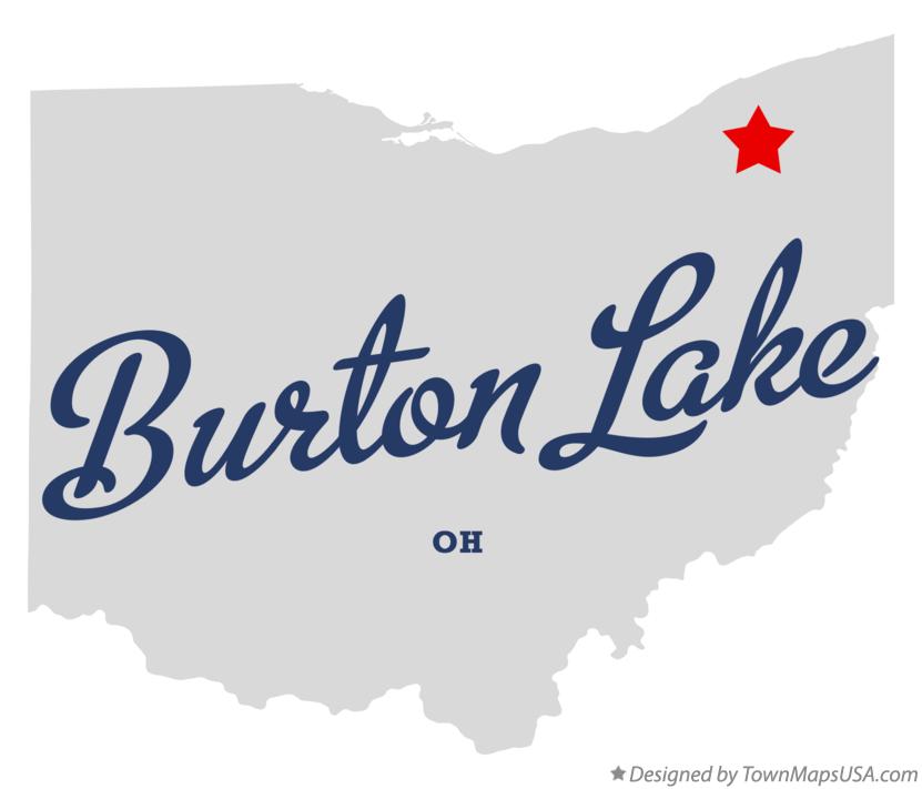 Map of Burton Lake Ohio OH