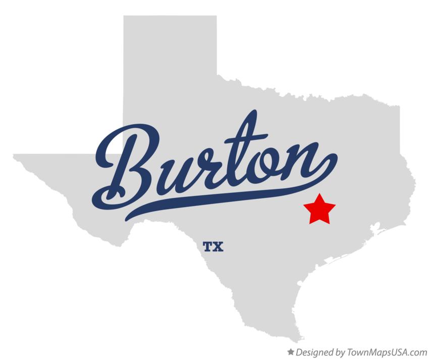 Map of Burton Texas TX