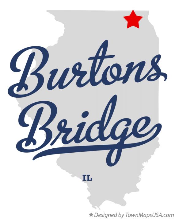 Map of Burtons Bridge Illinois IL