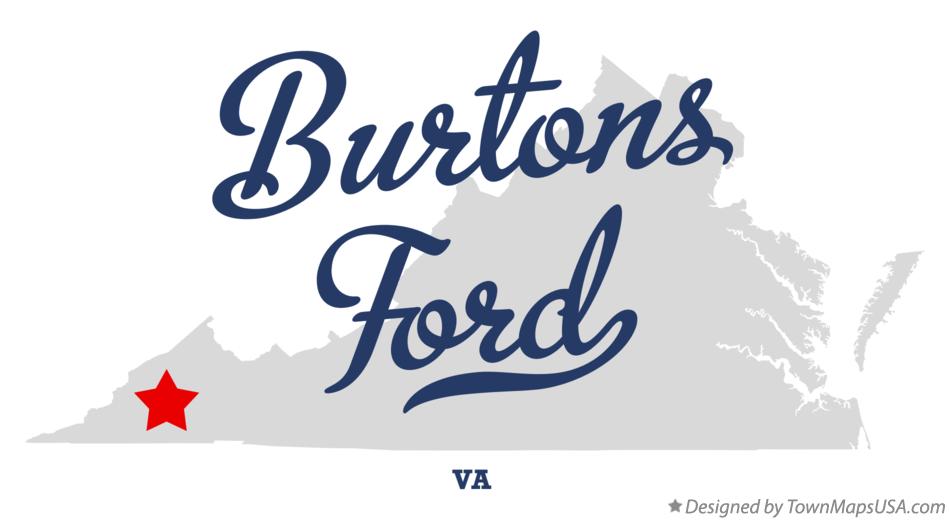 Map of Burtons Ford Virginia VA
