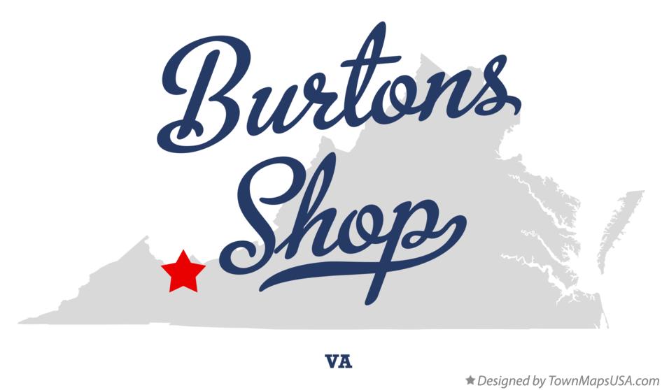 Map of Burtons Shop Virginia VA