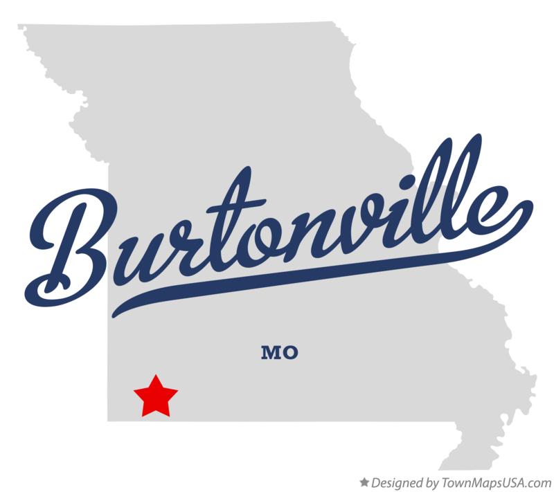 Map of Burtonville Missouri MO