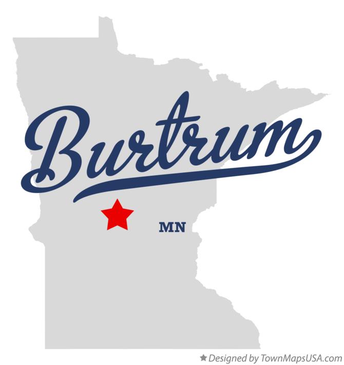 Map of Burtrum Minnesota MN