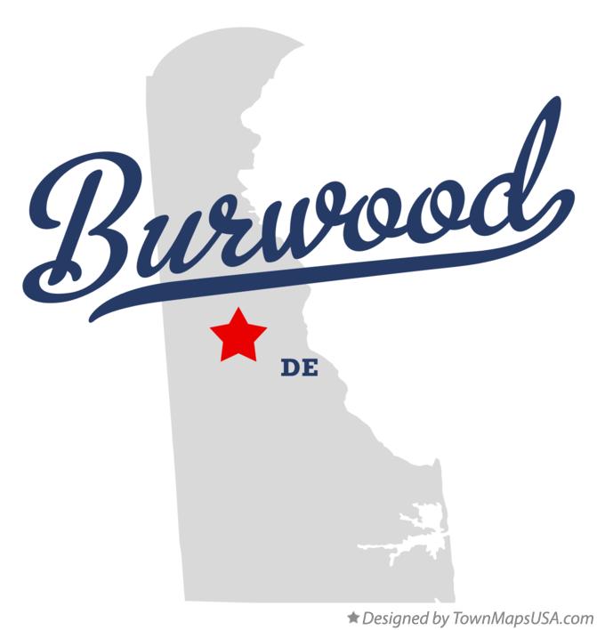 Map of Burwood Delaware DE