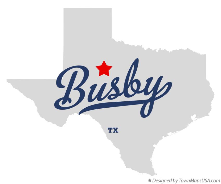 Map of Busby Texas TX