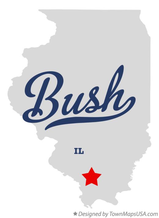 Map of Bush Illinois IL