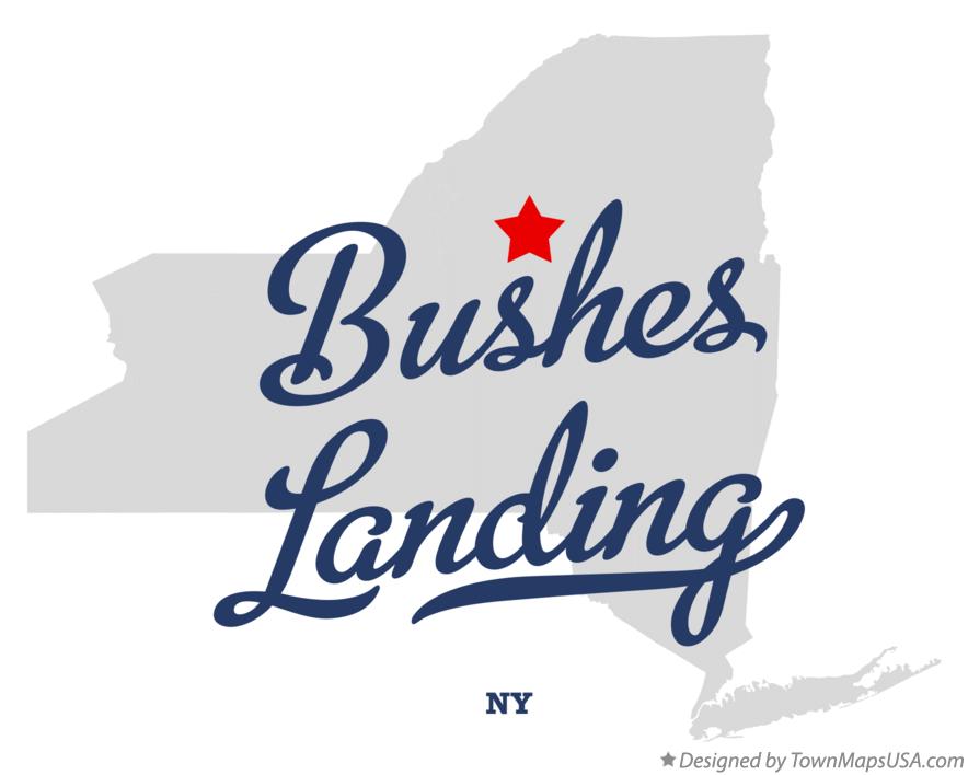 Map of Bushes Landing New York NY