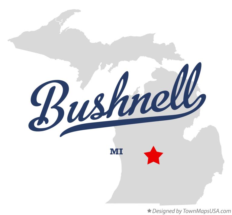 Map of Bushnell Michigan MI
