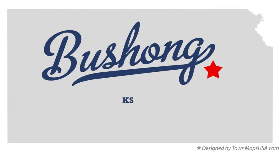 Map of Bushong Kansas KS