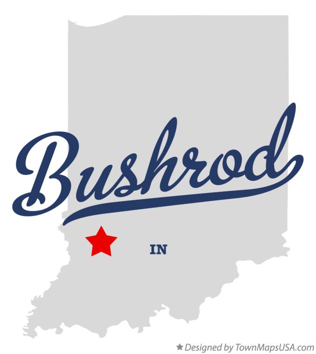 Map of Bushrod Indiana IN