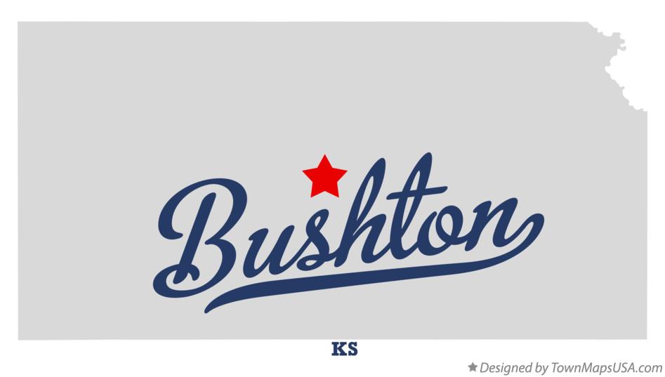 Map of Bushton Kansas KS