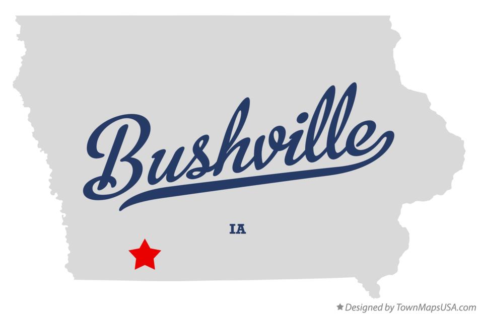Map of Bushville Iowa IA