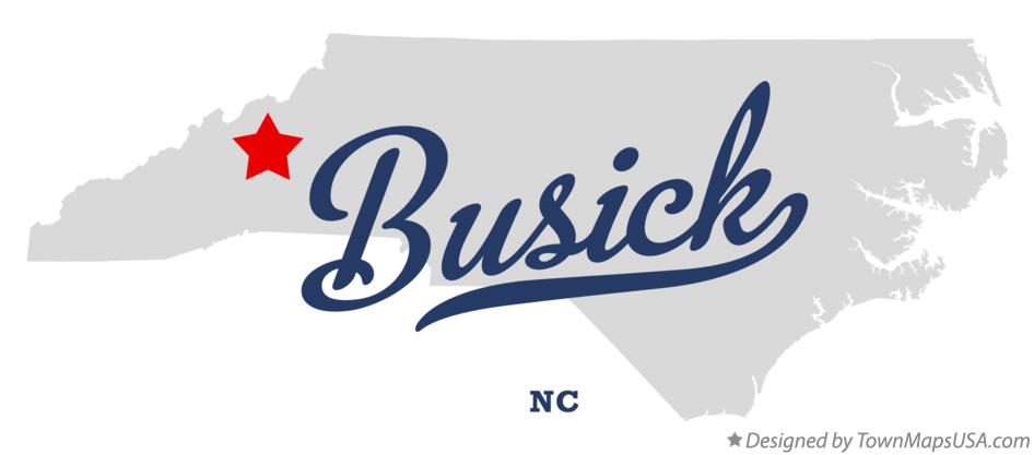 Map of Busick North Carolina NC