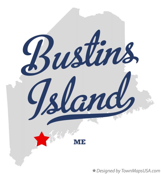 Map of Bustins Island Maine ME