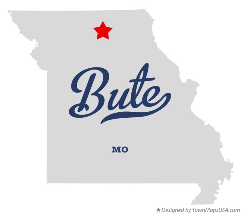 Map of Bute Missouri MO