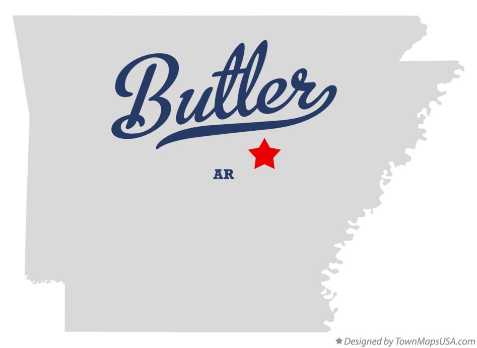 Map of Butler Arkansas AR
