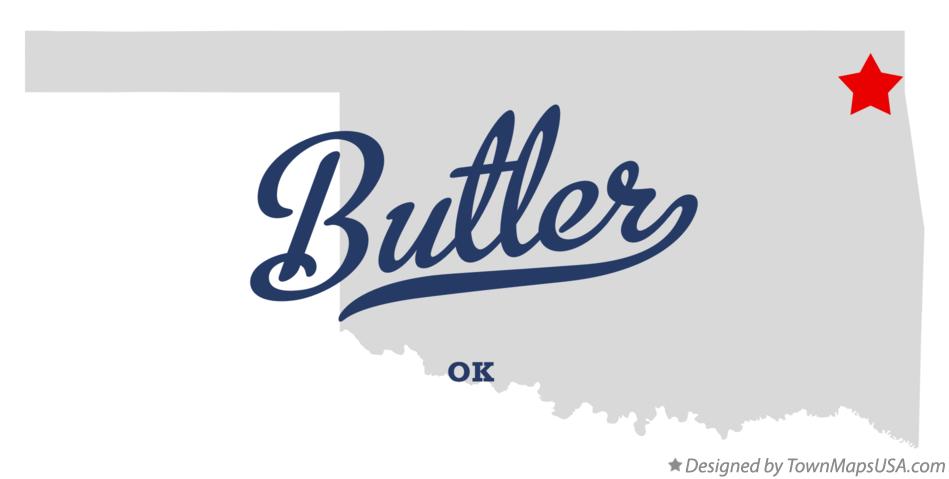 Map of Butler Oklahoma OK