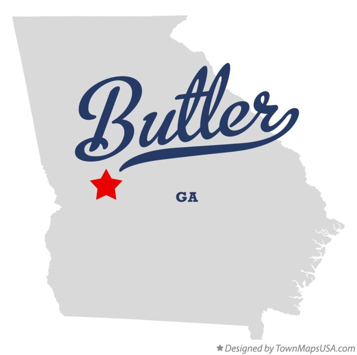 Map of Butler Georgia GA