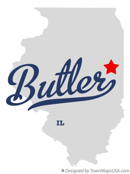 Map of Butler Illinois IL