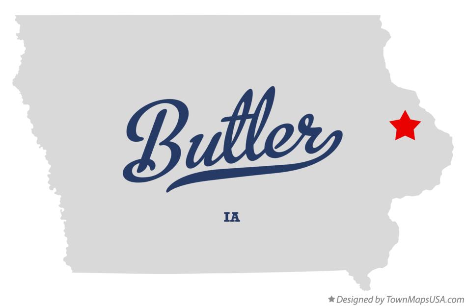 Map of Butler Iowa IA