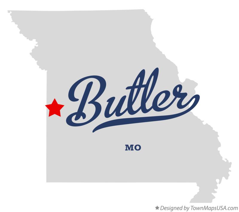 Map of Butler Missouri MO