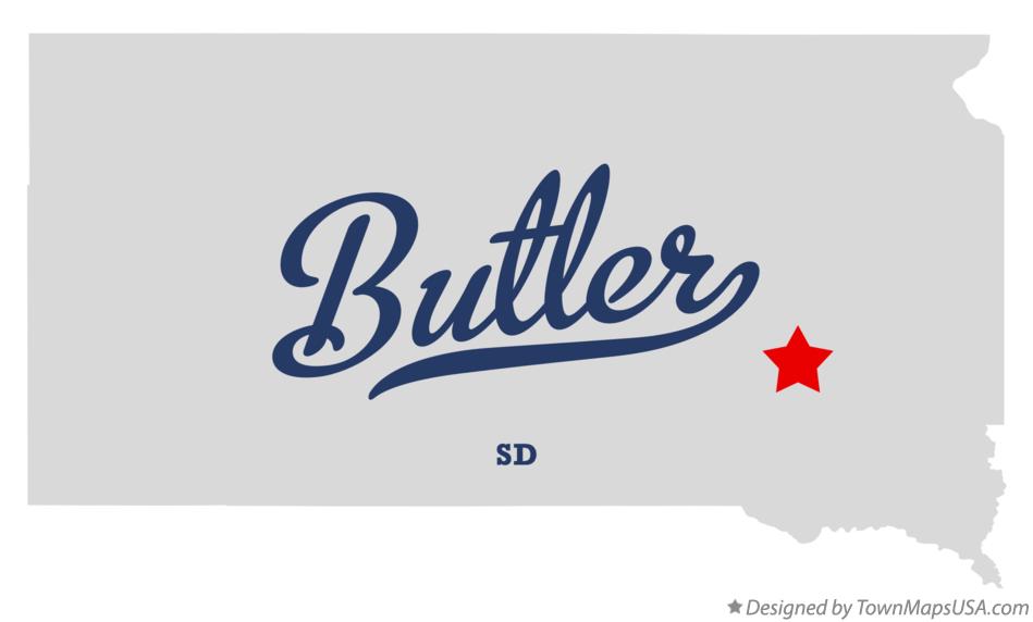 Map of Butler South Dakota SD