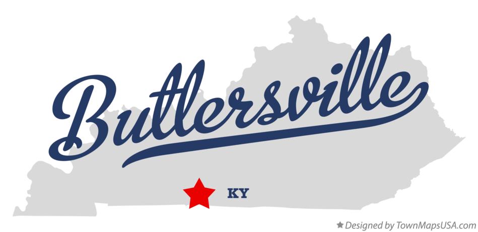 Map of Butlersville Kentucky KY
