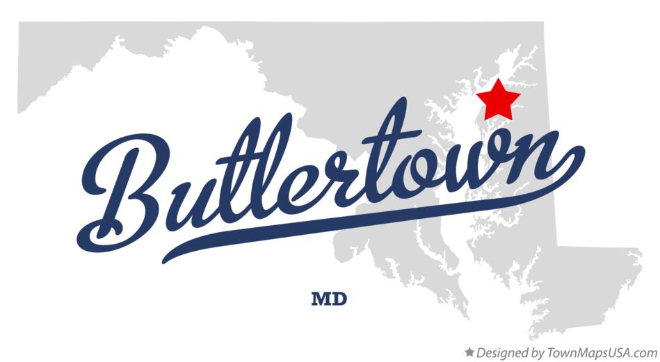 Map of Butlertown Maryland MD